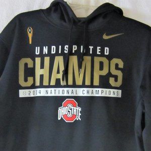 Nike Therma Fit Ohio State Buckeyes Undisputed Champs 2014 Hoodie Black M NWOT